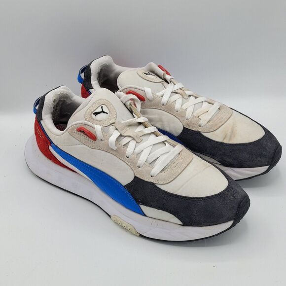 Puma Wild Rider Rollin\' Puma White Blue Red Men\'s Size 12 main image 5